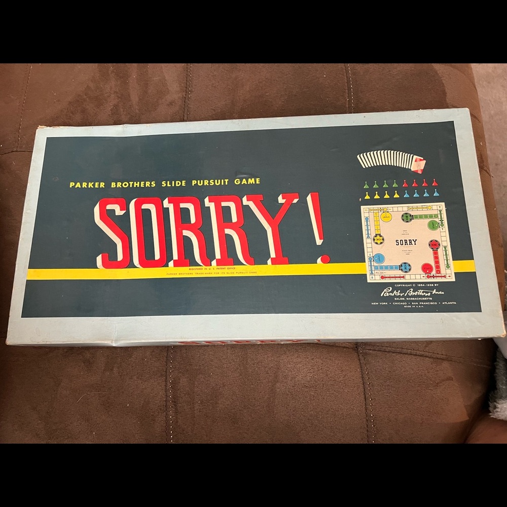 Vintage 1954-58 Sorry Board Game